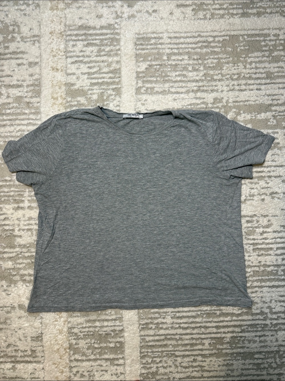Zara Trafaluc Women's Grey Tee - Spring Summer 2017 - MEX 28 / US 04/Small